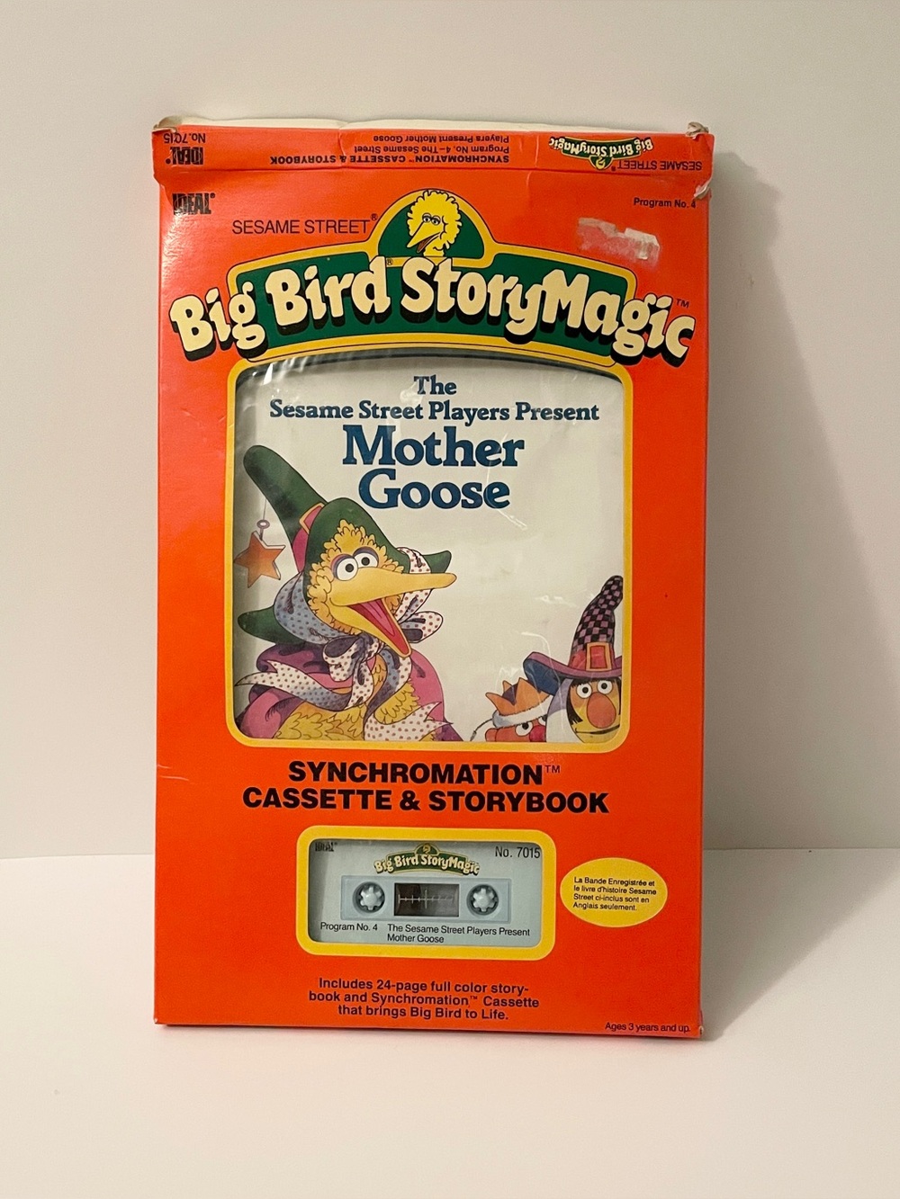 Vtg 1986 Sesame Street Big Bird Story Magic Mother Goose Book & Tape StoryMagic